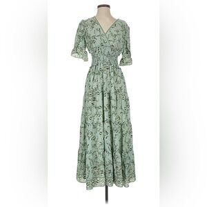 Max Studio Mint Green Floral Maxi Dress